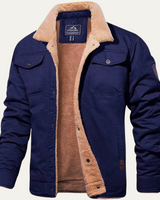 Giacca Utility da Uomo con Fodera in Pile e Chiusura a Bottoni 11