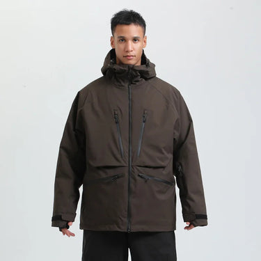 Giacca con cappuccio unisex con tasche multiple con zip 14