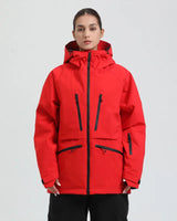 Giacca con cappuccio unisex con tasche multiple con zip 19