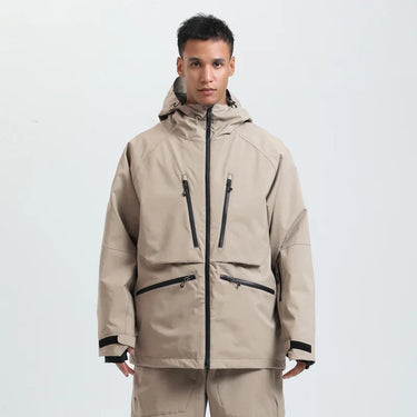 Giacca con cappuccio unisex con tasche multiple con zip 6