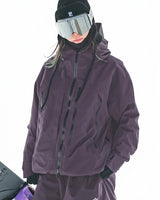 Giacca da sci con cappuccio da donna con tasche con zip 1