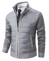Giacca ibrida trapuntata in maglia da uomo 1