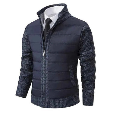 Giacca ibrida trapuntata in maglia da uomo 2