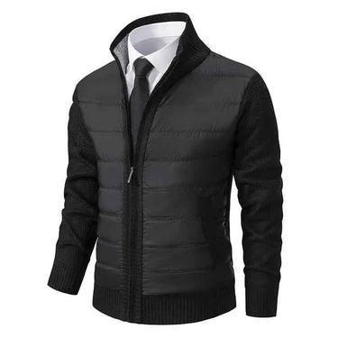 Giacca ibrida trapuntata in maglia da uomo 5