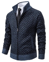 Giacca in maglia da uomo con zip e collo alto 3