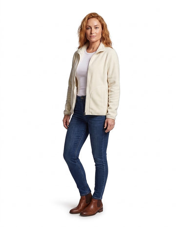 Giacca in pile da donna con collo a lupetto e zip integrale 1