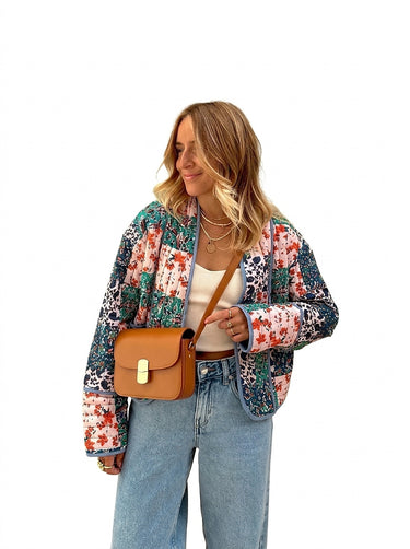 Giacca trapuntata patchwork da donna 1