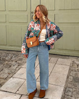 Giacca trapuntata patchwork da donna 2