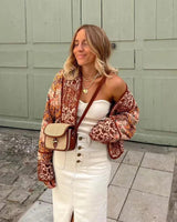 Giacca trapuntata patchwork da donna 4