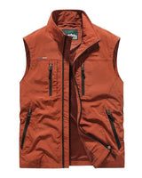 Gilet Cargo smanicato da uomo con tasche con zip 1