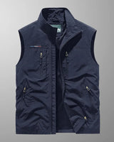 Gilet Cargo smanicato da uomo con tasche con zip 6
