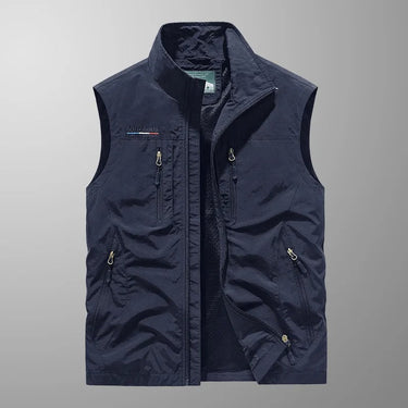 Gilet Cargo smanicato da uomo con tasche con zip 6