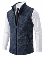 Gilet in maglia con zip e collo alto da uomo 6