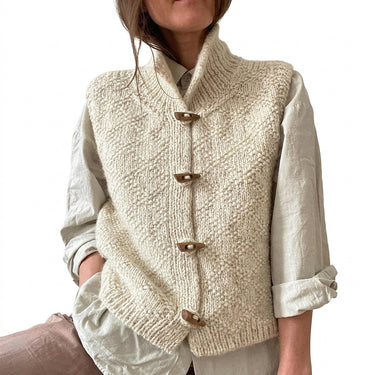 Gilet in maglia da donna con bottoni a levetta 1