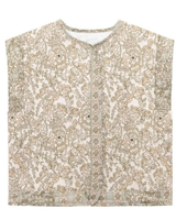 Gilet trapuntato da donna con stampa floreale 3