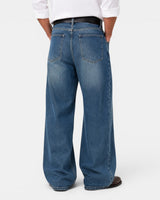 Jeans da uomo a gamba larga con effetto consumato 6
