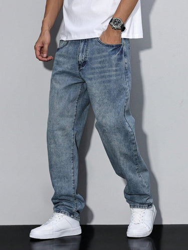 Jeans in denim vestibilità rilassata da uomo 12