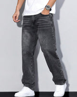 Jeans in denim vestibilità rilassata da uomo 5