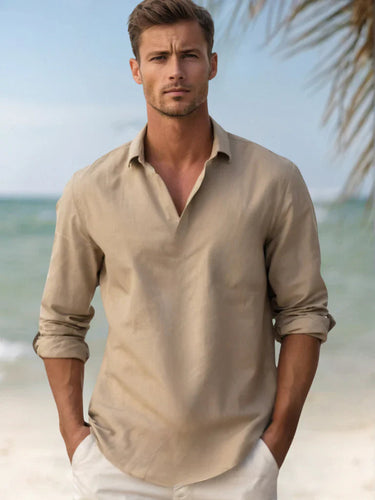Maglia a maniche lunghe da uomo con scollo a V 2