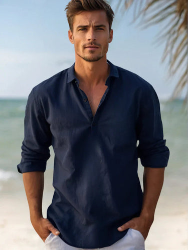 Maglia a maniche lunghe da uomo con scollo a V 3