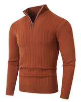 Maglione a trecce da uomo con zip a un quarto 10
