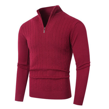 Maglione a trecce da uomo con zip a un quarto 4