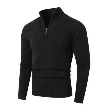 Maglione a trecce da uomo con zip a un quarto 5