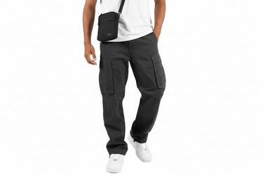 Pantaloni Cargo Uomo a Gamba Dritta 2