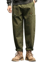 Pantaloni Cargo da Uomo con Tasche Applicate e Dettaglio Cintura 1