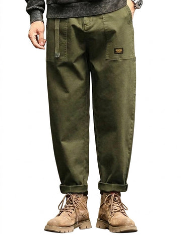 Pantaloni Cargo da Uomo con Tasche Applicate e Dettaglio Cintura 1