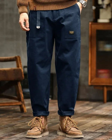Pantaloni Cargo da Uomo con Tasche Applicate e Dettaglio Cintura 4