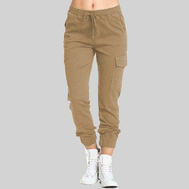 Pantaloni Jogger Cargo da Donna con Vita a Coulisse 4