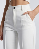 Pantaloni a gamba dritta a vita alta da donna 6