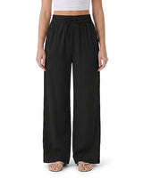 Pantaloni a gamba larga da donna con vita a coulisse 2