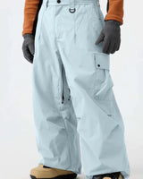 Pantaloni cargo da uomo a gamba larga con vita regolabile 10