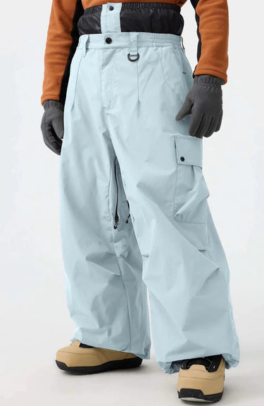 Pantaloni cargo da uomo a gamba larga con vita regolabile 10