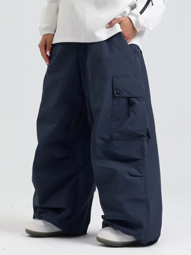 Pantaloni cargo da uomo a gamba larga con vita regolabile 12