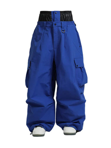 Pantaloni cargo da uomo a gamba larga con vita regolabile 2