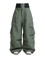 Pantaloni cargo da uomo a gamba larga con vita regolabile 3