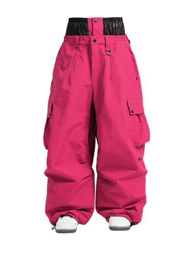 Pantaloni cargo da uomo a gamba larga con vita regolabile 7