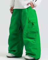 Pantaloni cargo da uomo a gamba larga con vita regolabile 8