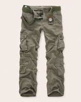 Pantaloni cargo da uomo con tasche a patta e cintura 5