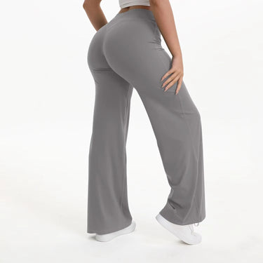 Pantaloni da Yoga a Gamba Larga a Vita Alta da Donna 17