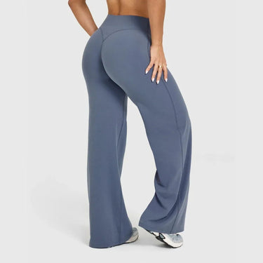 Pantaloni da Yoga a Gamba Larga a Vita Alta da Donna 2