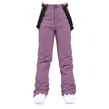 Pantaloni da sci da donna a gamba dritta con bretelle regolabili 9