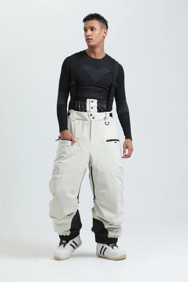 Pantaloni da sci da uomo con bretelle e chiusura a zip 10