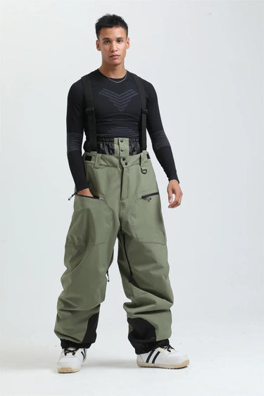 Pantaloni da sci da uomo con bretelle e chiusura a zip 5