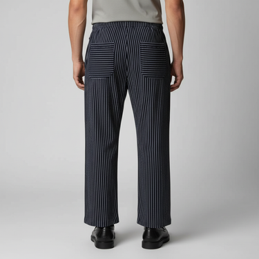 Pantaloni da uomo a righe con coulisse 4