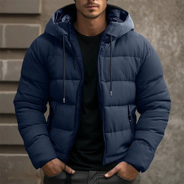 Piumino da uomo con cappuccio e coulisse 3