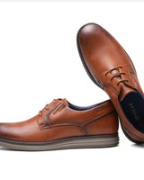 Scarpe Derby da uomo stringate con suola a contrasto 5